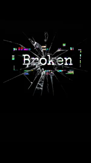 Broken Glass Word Art Wallpaper