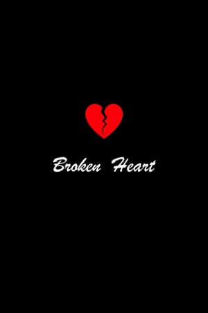 Broken Heart Emblemon Black Background Wallpaper