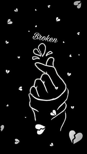 Broken Heart Embrace Artwork Wallpaper