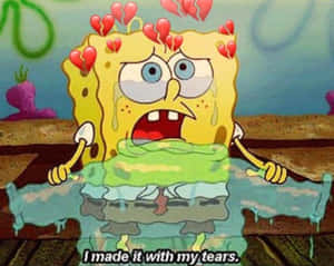 Broken Hearts And Spongebob Crying Wallpaper