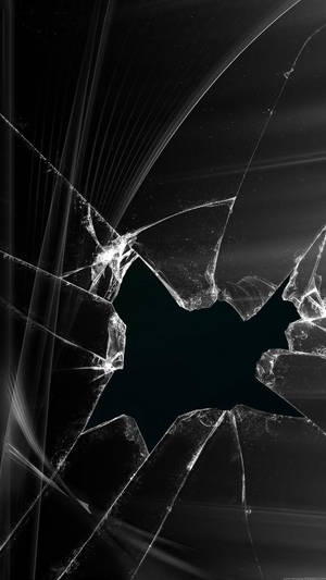 Broken Screen Hole Wallpaper