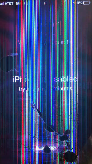 Broken Screen Low Battery Wallpaper