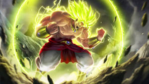 Broly The Wrathful Super Saiyan Transforms At Full Power Wallpaper