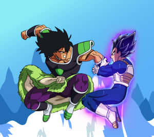 Broly_vs_ Vegeta_ Anime_ Showdown Wallpaper