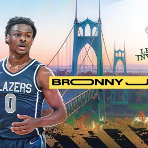 Bronny James With Golden Gate Bridge Background Wallpaper