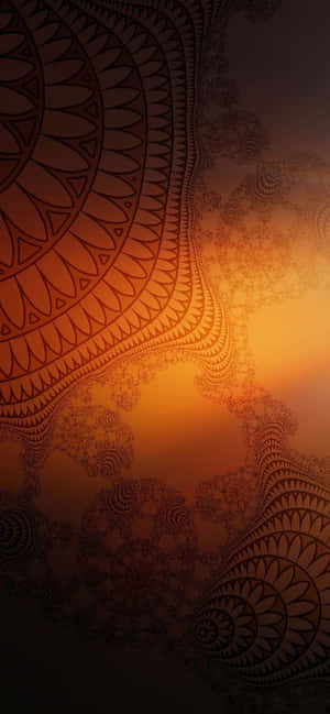 Bronze Tribal Pattern Wallpaper