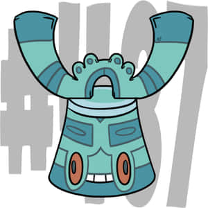 Bronzong With Pokedex Number Wallpaper