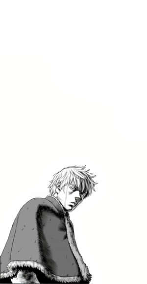 Brooding Anime Character Thorfinn Wallpaper