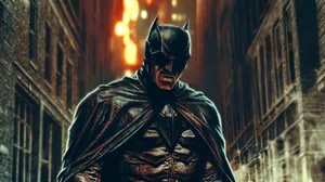 Brooding Batmanin Gotham Alley Wallpaper