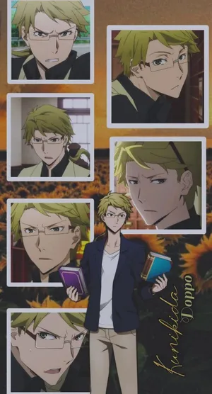 Brooding Kunikida Amid Cherry Blossoms Wallpaper