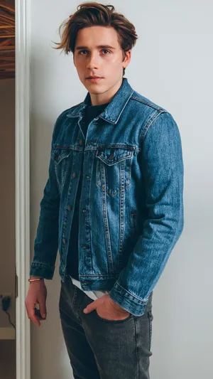 Brooklyn Beckham Casual Denim Style Wallpaper