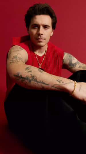 Brooklyn Beckham Stylish Tattooed Look Wallpaper