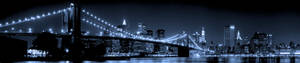 Brooklyn Bridge At Night Three Screen Wallpaper