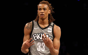 Brooklyn Nets Player33 Action Shot Wallpaper