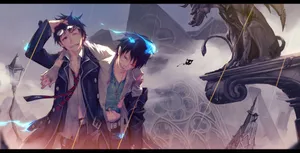 Brothers On A Mission - Yukio And Rin Okumura, Blue Exorcist Wallpaper