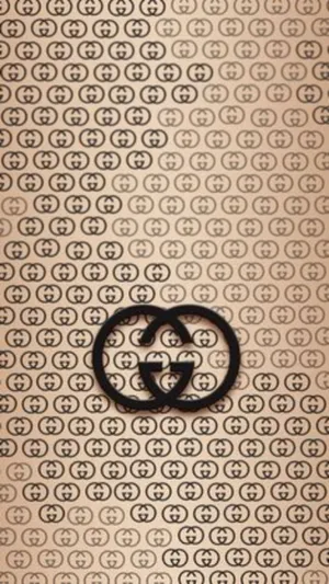 Brown Aesthetic Gucci Pattern Wallpaper