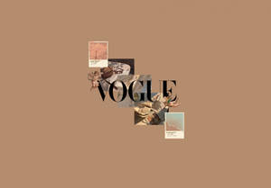 Brown Aesthetic Vogue Art Laptop Wallpaper
