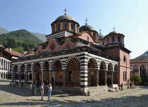 Brown And White Architecture Rila Monastery Wallpaper