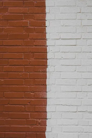 Brown And White Brick Wall Flemish Bond Wallpaper