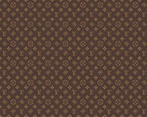Brown Background Lv Monogram Desktop Wallpaper