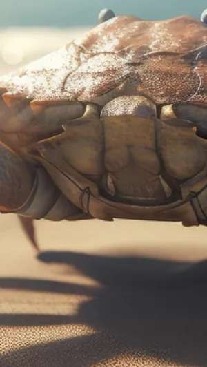 Brown Crab On Sand.jpg Wallpaper
