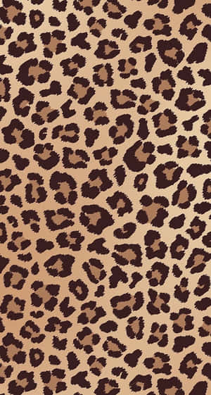 Brown Cute Cheetah Print Pattern Wallpaper