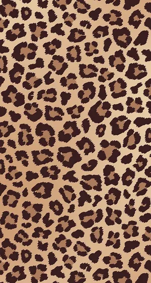 Brown Cute Cheetah Print Pattern Wallpaper