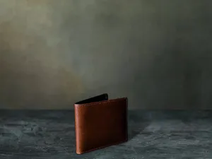 Brown Leather Walleton Table Wallpaper