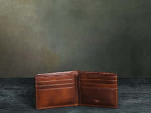 Brown Leather Walleton Table Wallpaper