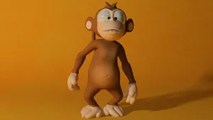 Brown Monkey 3d Android Phone Wallpaper