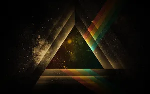 Brown Triangle Prism Wallpaper