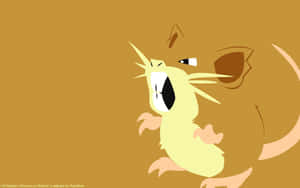 Brown Wallpaper Of Pokémon Raticate, Evolved Rattata Wallpaper