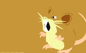 Brown Wallpaper Of Pokémon Raticate, Evolved Rattata Wallpaper