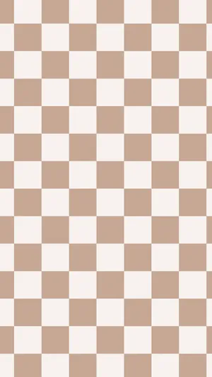 Brownand White Checkerboard Pattern Wallpaper