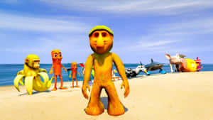 Brr Brr Patapim Beach Scene Wallpaper