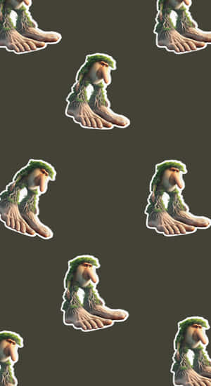 Brr Brr Patapim Character Pattern Wallpaper