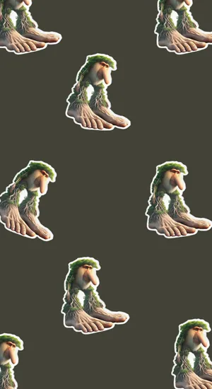 Brr Brr Patapim Character Pattern Wallpaper