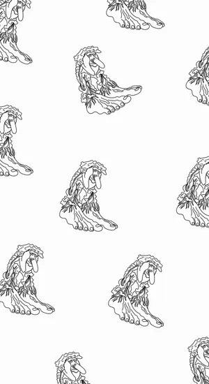 Brr Brr Patapim Foot Pattern Wallpaper