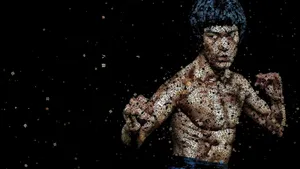 Bruce Lee Word Collage Wallpaper