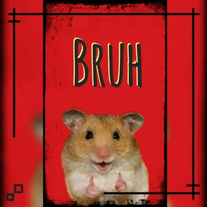Bruh Reaction With Brown Hamster Wallpaper