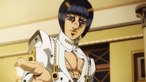 Bruno Bucciarati - Stylish Anime Character In Action Pose Wallpaper