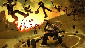 Brutal Legend Eddie Against Gravedigger Wallpaper