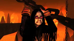 Brutal Legend Guardian Of Metal In Volcano Wallpaper