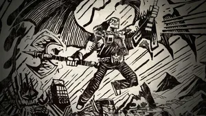 Brutal Legend Main Character Sketch Wallpaper