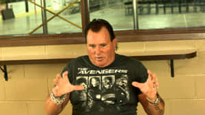 Brutus Beefcake Avengers Shirt Gesture Wallpaper