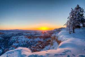 Bryce Canyon National Park Covered In Snow Wallpaper