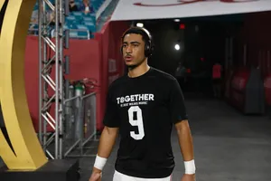 Bryce Young Focused Walk Wallpaper