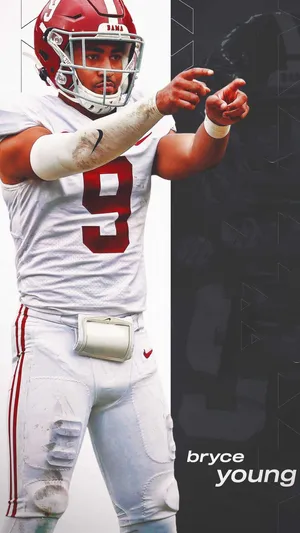 Bryce Young Football Quarterback Pose Wallpaper