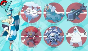 Brycen With Vanilluxe And Ice Type Pokemon Wallpaper