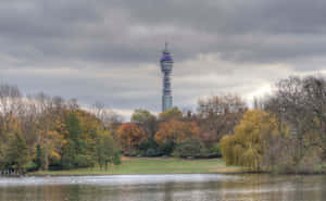 Bt Tower Beneath Cloudy Gray Sky Wallpaper